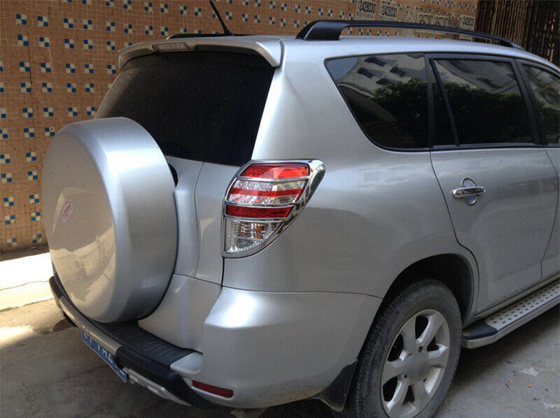 For 2006-2012 for Toyota RAV4 Chrome Exterior Rear Tail Light Lamp Frame Cover Trim