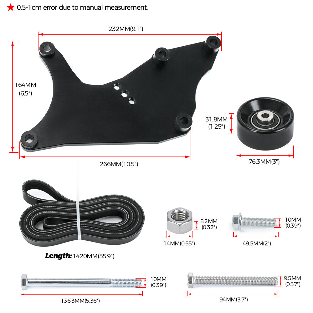 for Chevy Dual Alternator Bracket 1999-2013 4.8 5.3 6.0 6.2L V8 Vortec Engine