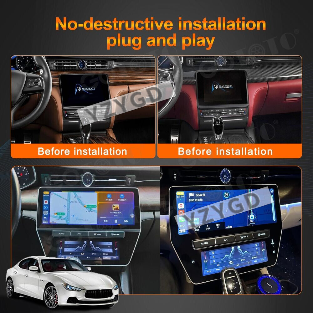 for Maserati Quattroporte 2013-2020 Stereo CarPlay Car Radio Receiver Screen