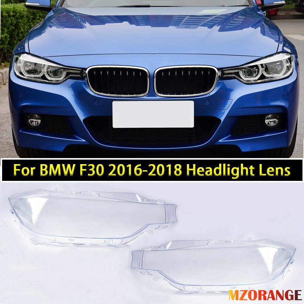 2¡Á F¨¹r for BMW F30 F31 3er 2016-2018 Scheinwerferglas Linse Abdeckung Links+Rechts