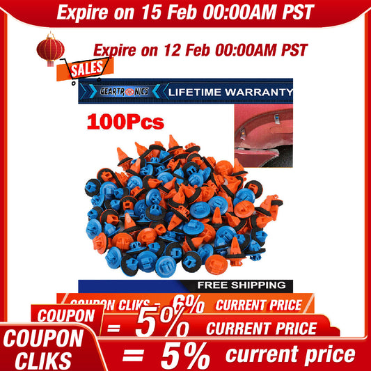 100PCS Fender Flare Retainer Clips For 05-2015 for Toyota Tacoma 75495-35010