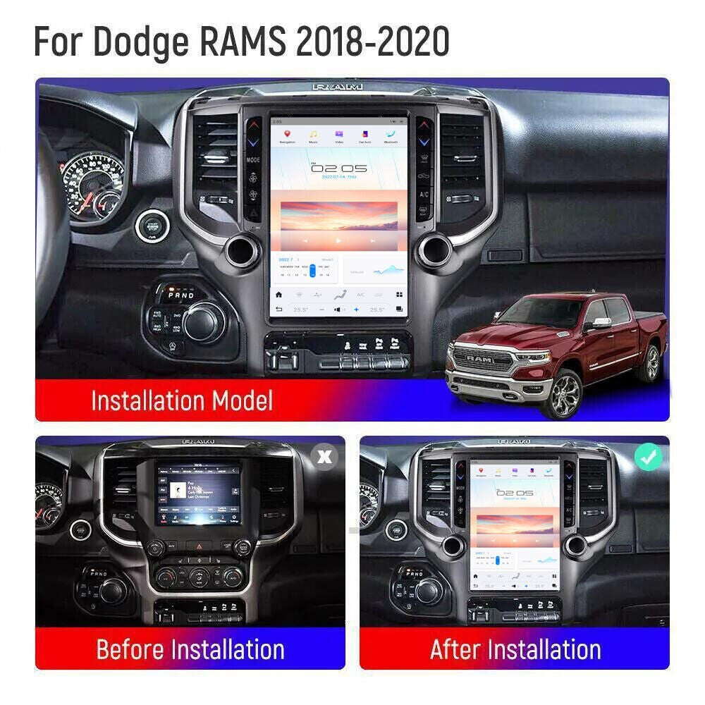 13.6 for Dodge for Ram 1500 2500 2019-2022 Android 12 Car Stereo Radio Gps Carplay