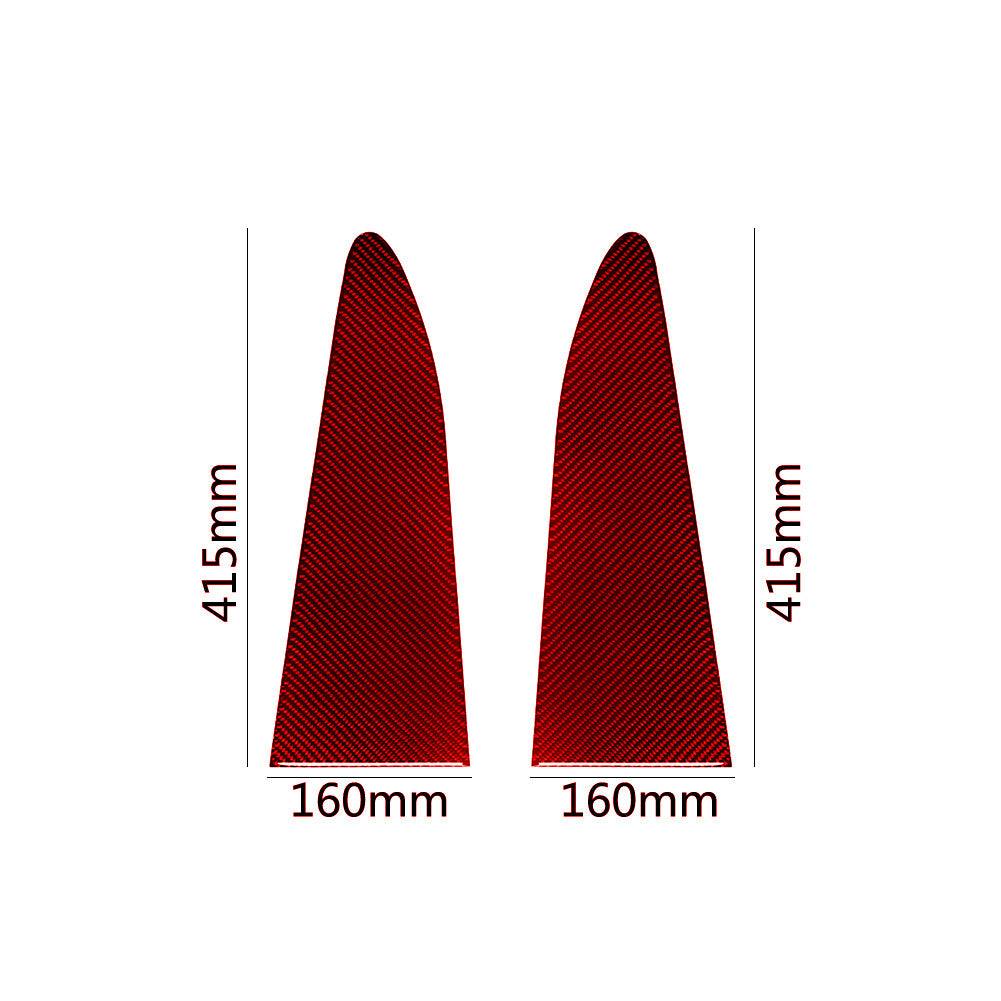 Red Carbon Fiber Center Side Front Frame Cover Trim for Dodge Durango 2014-2020