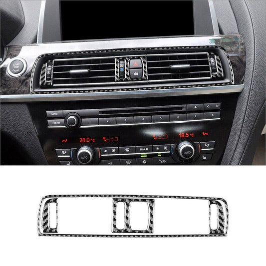 Carbon Fiber Center Air Vent Outlet Cover Trim for BMW 6 Series F12 F13 2011-18