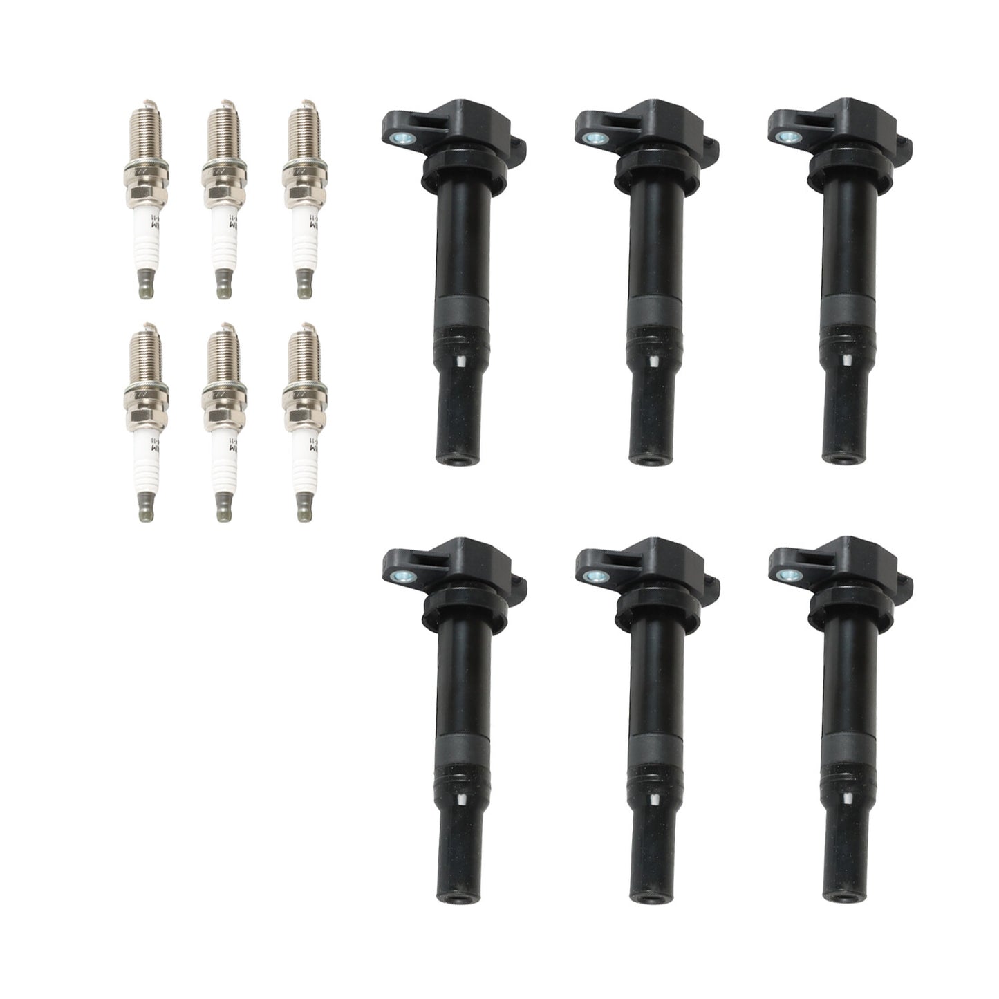 6X Ignition Coils + Iridium Spark Plug For 2007-2009 Santa Fe V6 2.7L 3.3L 5018