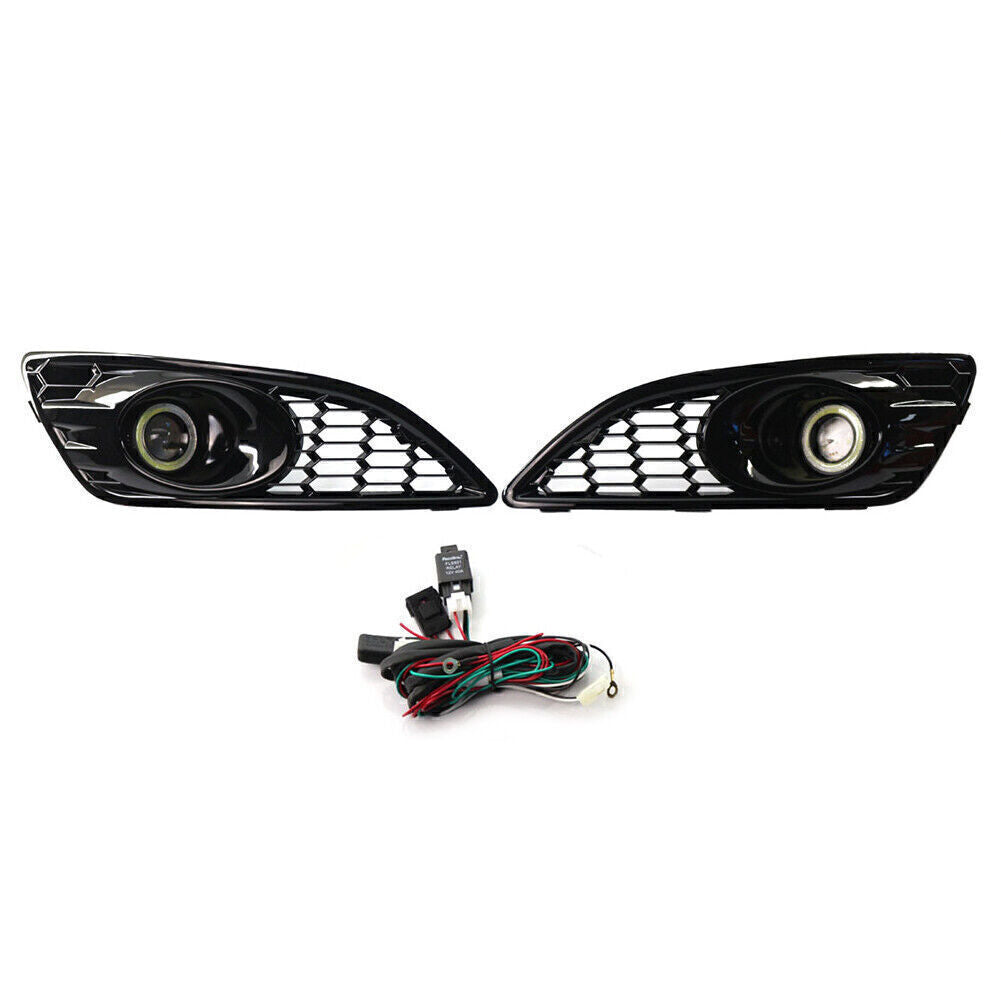 Front Side LED Fog Lamp Light Left Right Set Black Fit for Ford Fiesta 2012-2016