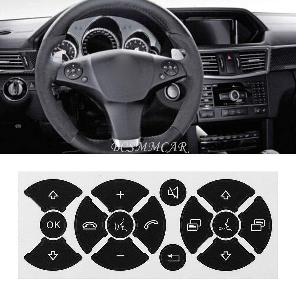 Interior Steering Wheel Sticker Decal Decor Fit for Mercedes Benz E350 2007-2014
