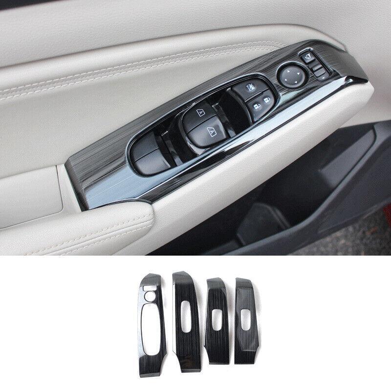 for Nissan Altima 2019-2023 Black Titanium Window Lift Panel Switch Cover Trim