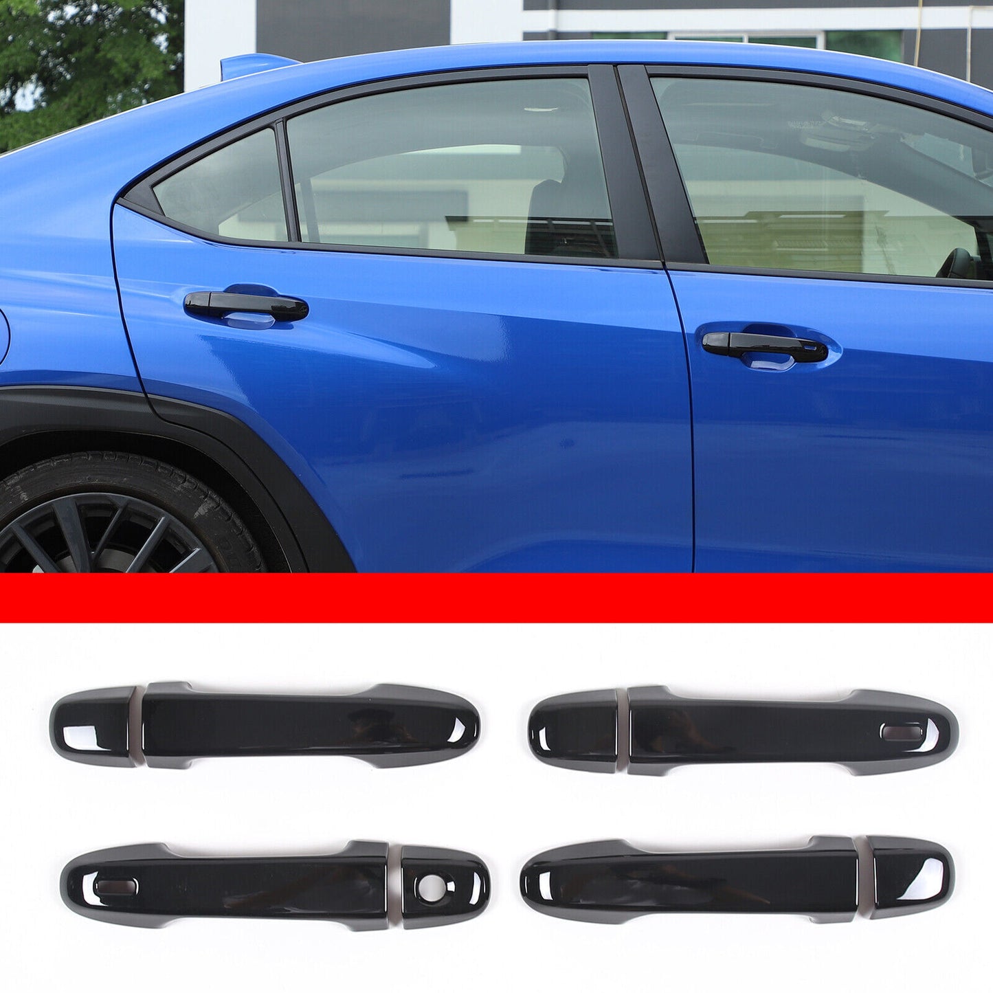 Shiny Black for Subaru WRX 2022-2023 Sedan Side for Smart Door Handle Accessories