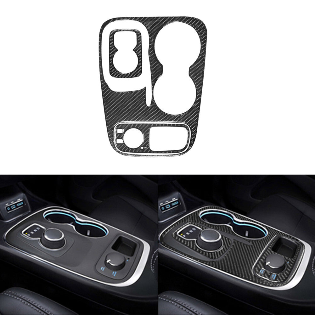 3Pcs Carbon Fiber Gear Shift Panel Frame Cover Trim for Dodge Durango 2014-2020