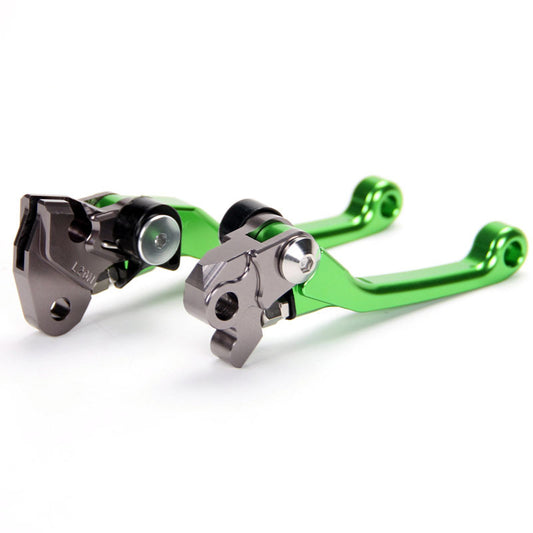 for Kawasaki KX250 (2005-2006-2007-2008) Green dirtbike Brake Clutch Levers