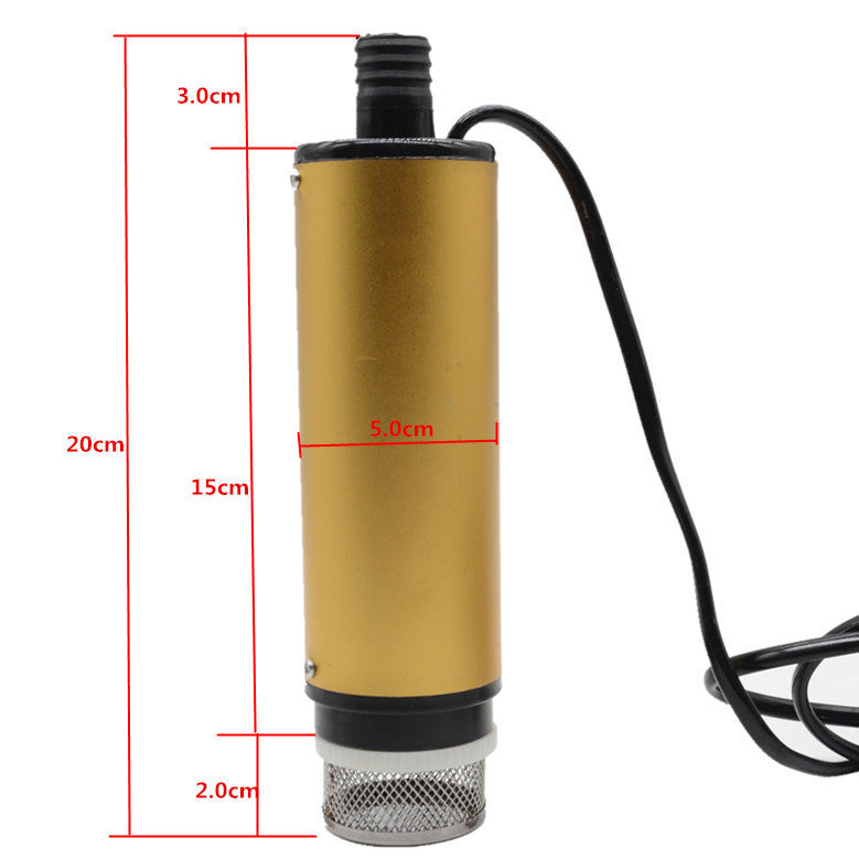 1x Electric Water Car Camping Submersible Oil Pump Belt Filter Net Transfer Tool