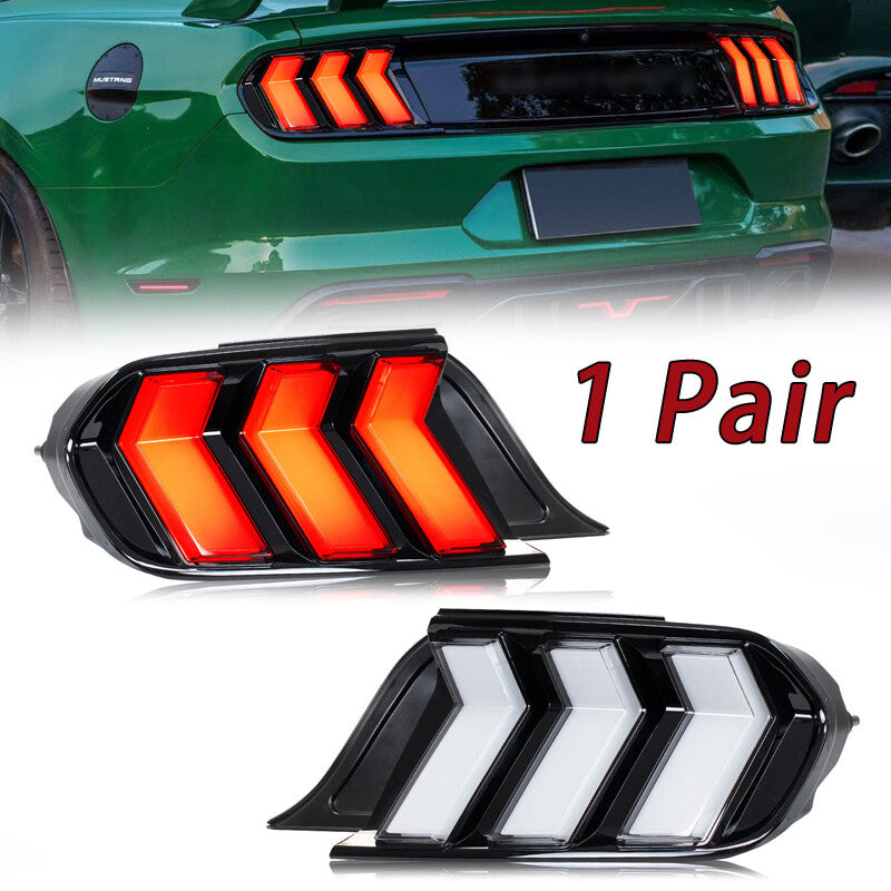 2Pcs LED Tail Lights for Ford for Mustang 2015-2023 Animation Sequential Rear Lamps