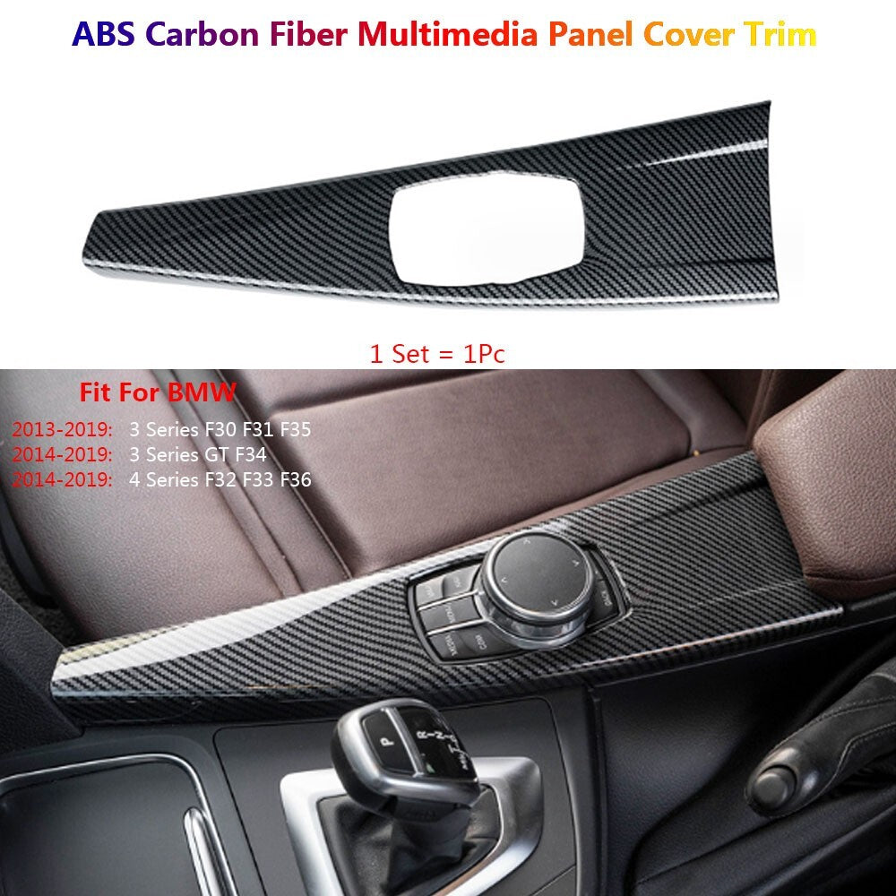 Carbon Fiber for BMW 3 4 Series F30 F32 F33 F34 Car Multimedia Panel Cover Trim