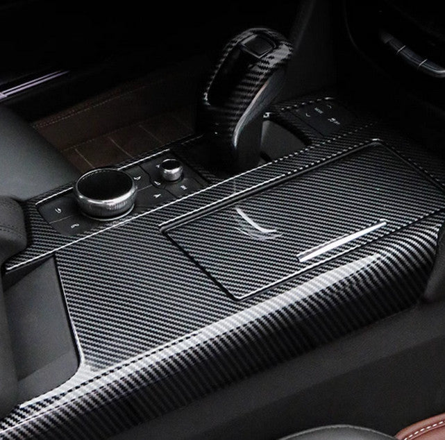 Carbon Fiber Center Console Gear Shift Panel Cover for Cadillac CT6 2019-2023
