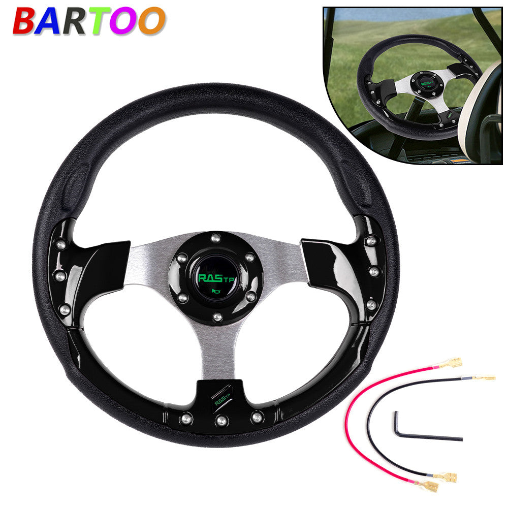 Black Aluminum for Golf Cart Steering Wheel for Yamaha EZGO Club Car