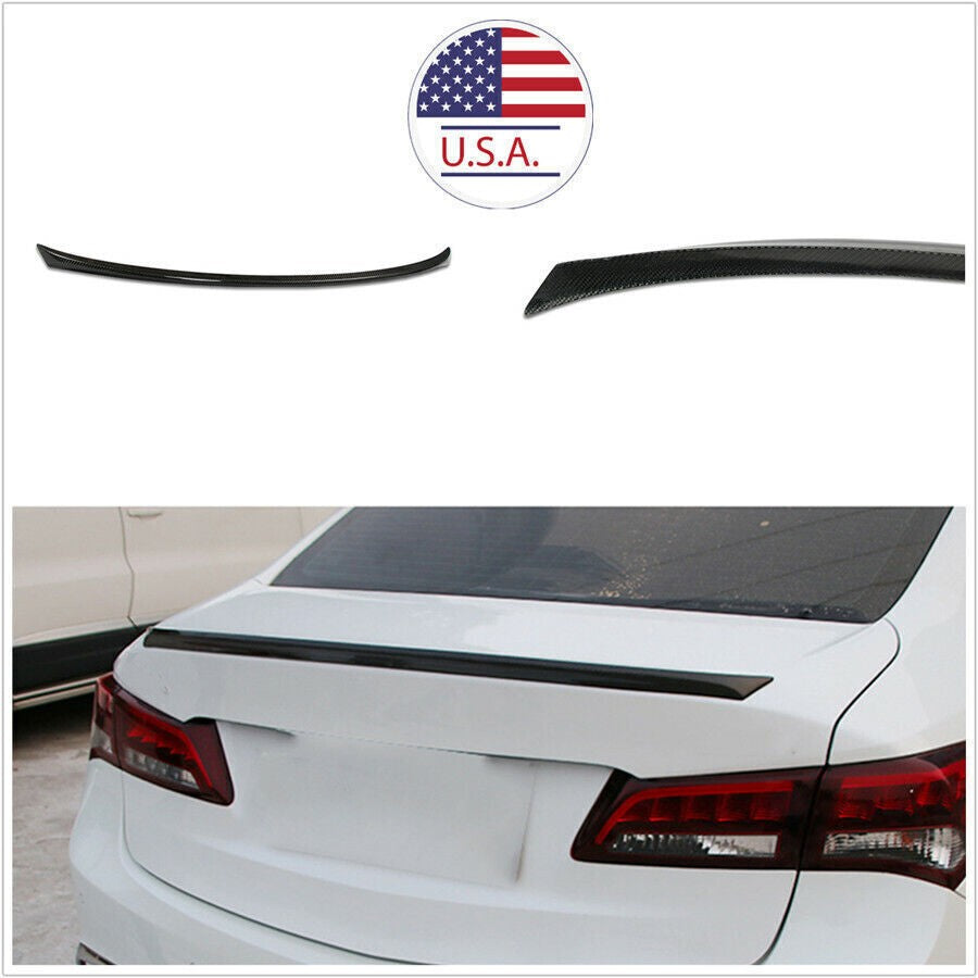 Car Rear Truck Spoiler Lip Trim Carbon Fiber Look US Ship for Acura TLX 2015-19