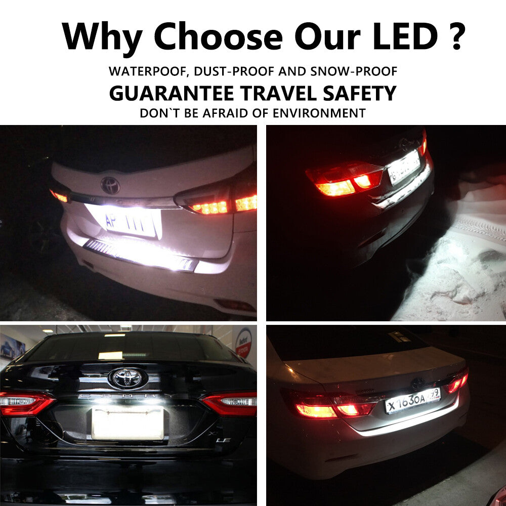 2x LED License Plate Light Bulb 6000K Super Bright For 2012-2017 for Toyota for Camry