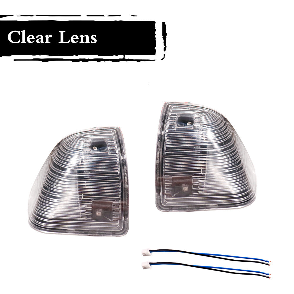 Transparent lens, amber LED side mirror turn signals suitable for Ram 1500, 2500, 3500