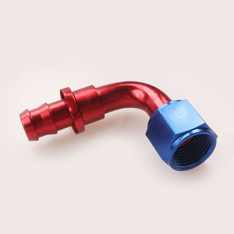 10AN AN10 90Degree Push Lock Hose End Barb Fitting/Adaptor Push-On Hose Fittings
