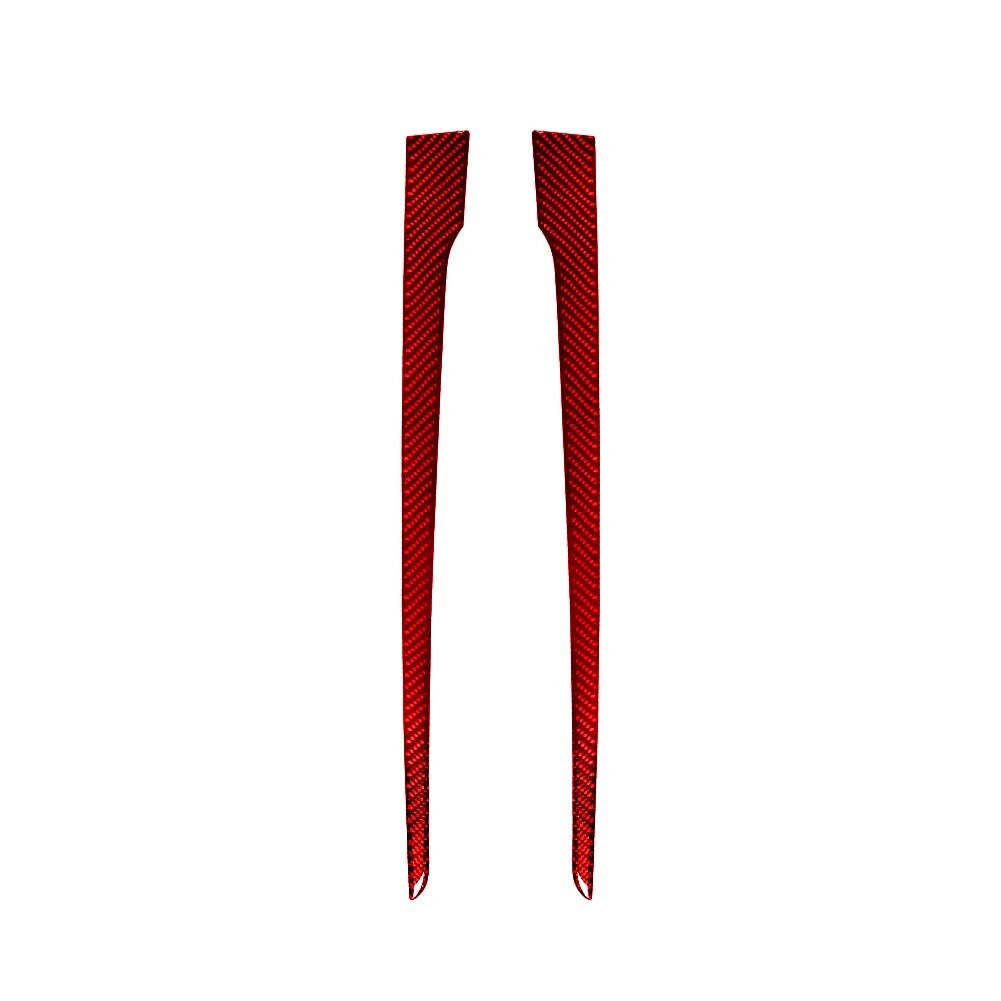 Red Rear Door Interior Trim Strip Cover Carbon Fiber for Chevy Impala 2014-2020