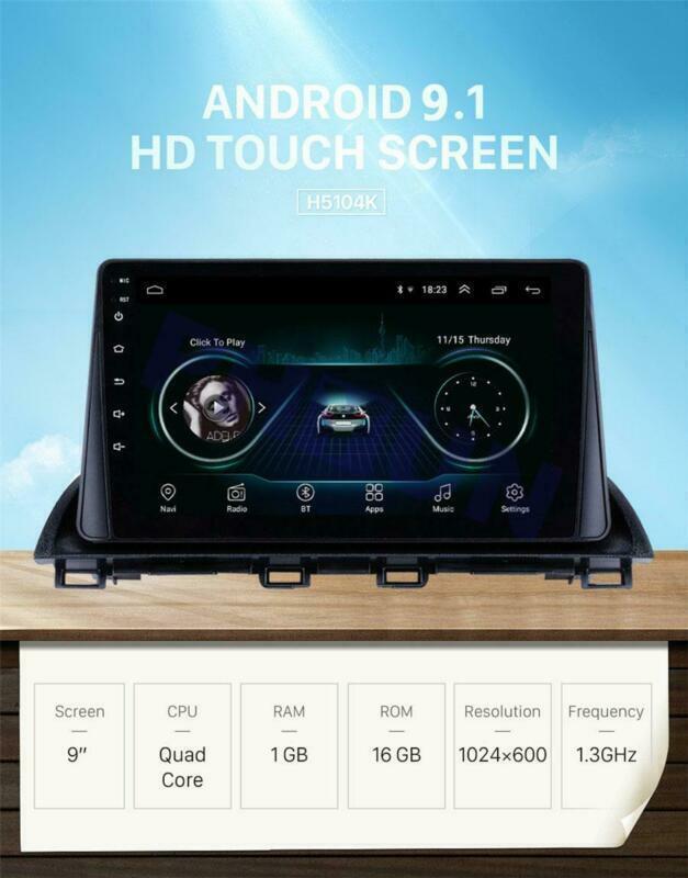 For 2013-2018 for Mazda 3 Axela 9 Android 9.1 Stereo Radio Player with Rear Camera