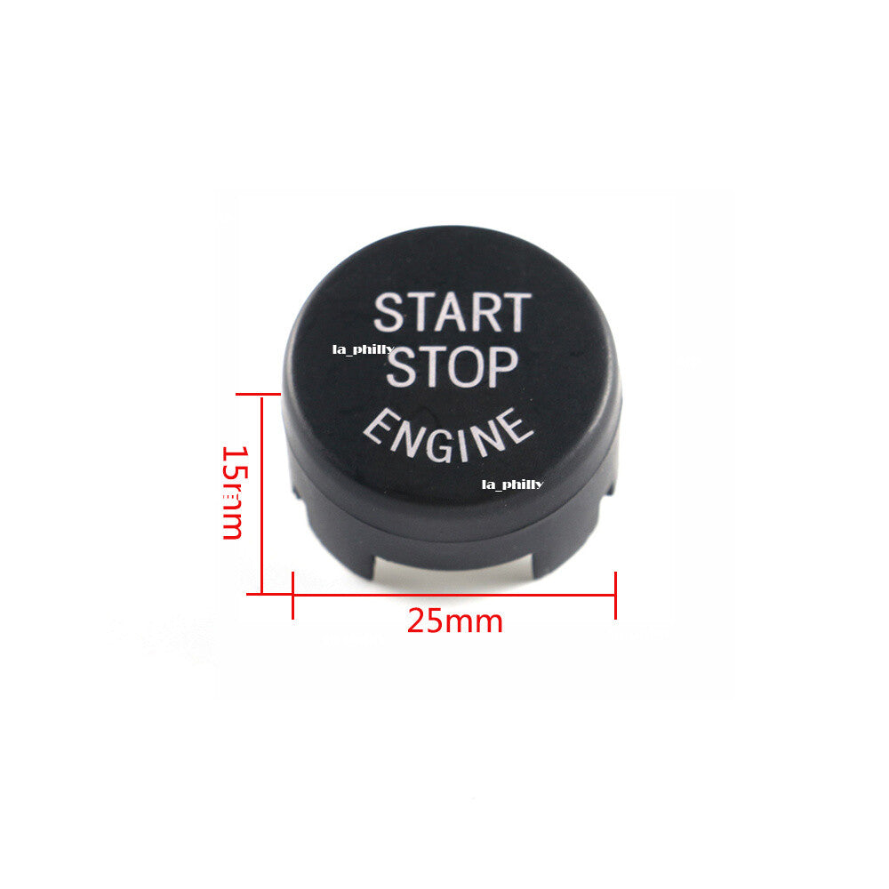 Start Stop Engine Button Switch Cover for BMW 1 2 3 4 5 6 7 Series 2009-16-Black