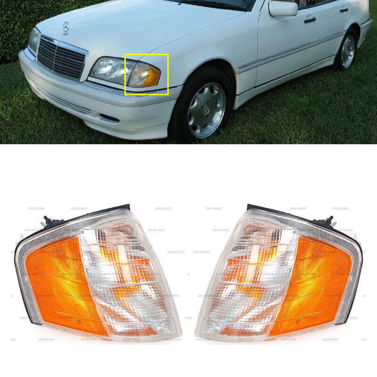 Dual front corner turn signals for Mercedes-Benz C-Class C220 1994-2000