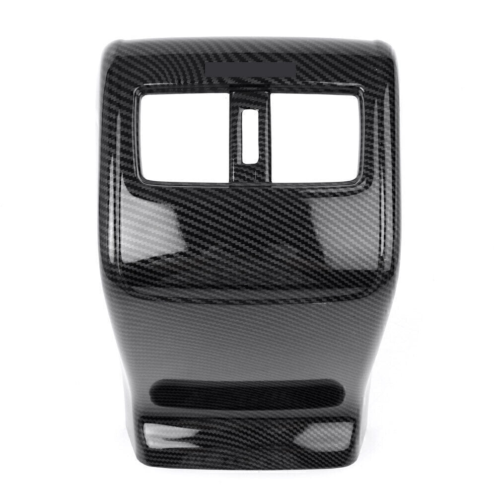 1xCarbon Fiber Rear Armrest Box Air Vent Outlet Cover Trim Fit 2018 for Honda Accord