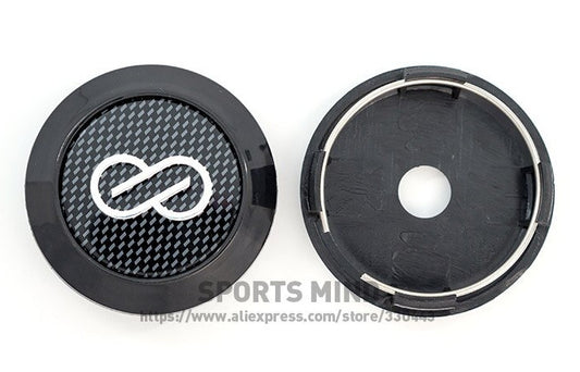 4x64mm Enkei Black Carbon Decal Wheel Center Cap Badge Rim Cap Hub Cap