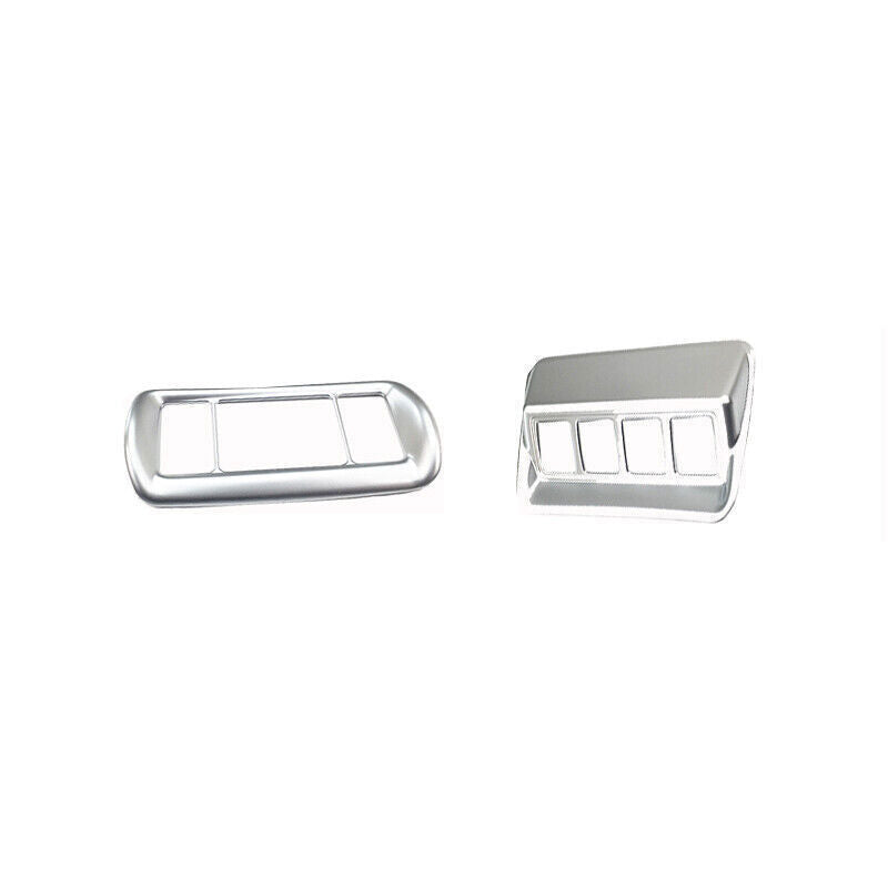 Headlight Button Frame Cover Trim for Nissan Sentra Sylphy 13-2019 Matte Silver