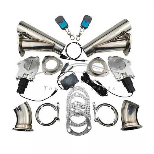 Remote Switch 2.5 Dual Electric Exhaust Control Valve E-Valve Y Pipe kit with