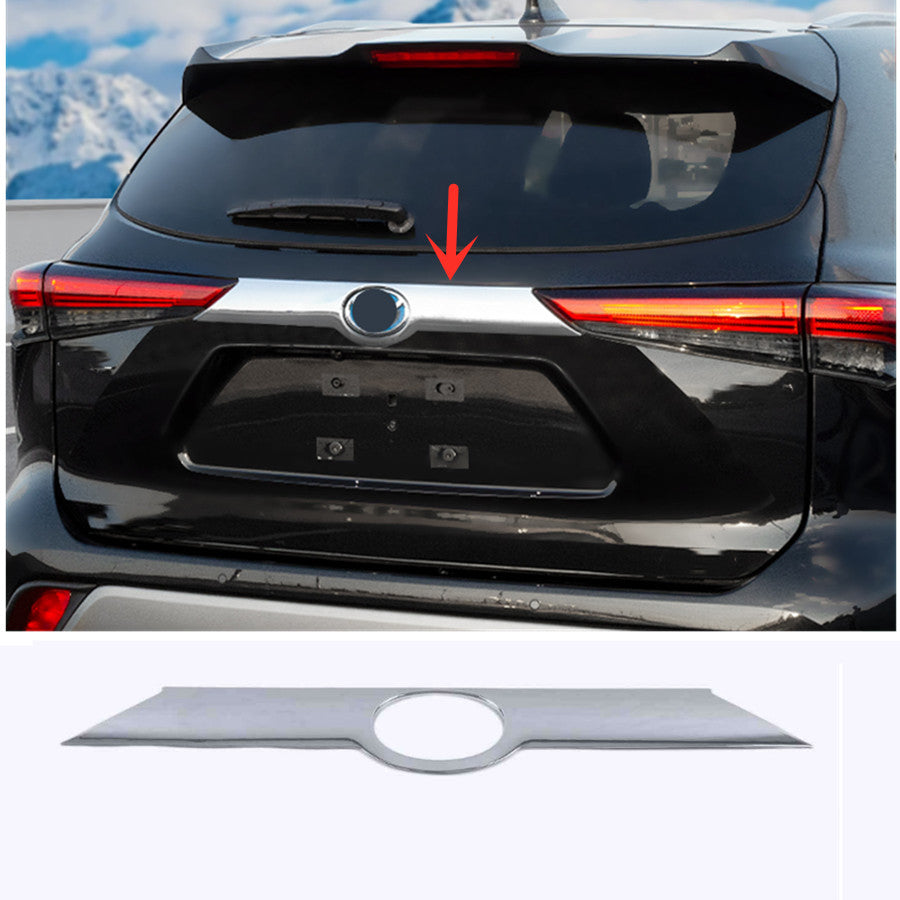 Car ABS Chrome Rear Trunk Lid Trim molding Cover for Toyota Highlander 2020-2022