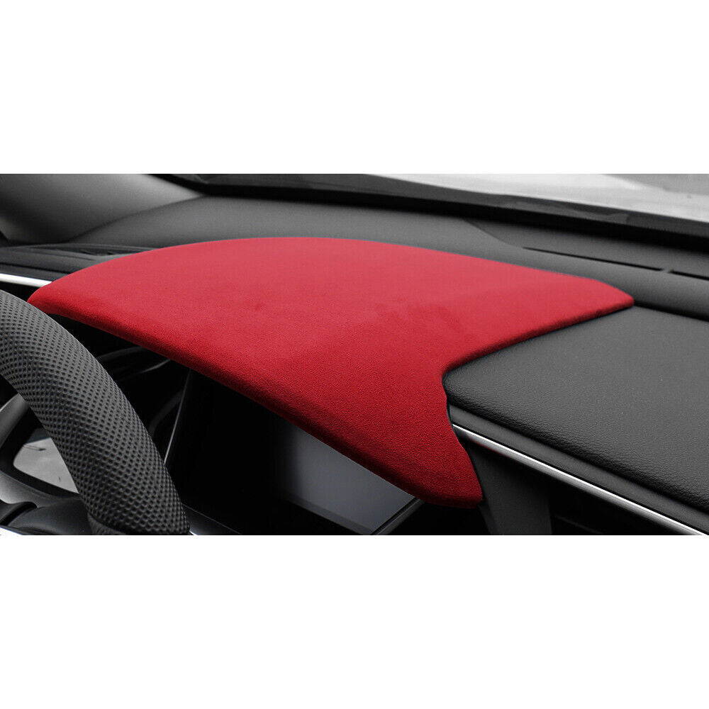 Middle Console Dashboard Panel Trim for Honda for Civic 16-2021 Red Alcantara Suede