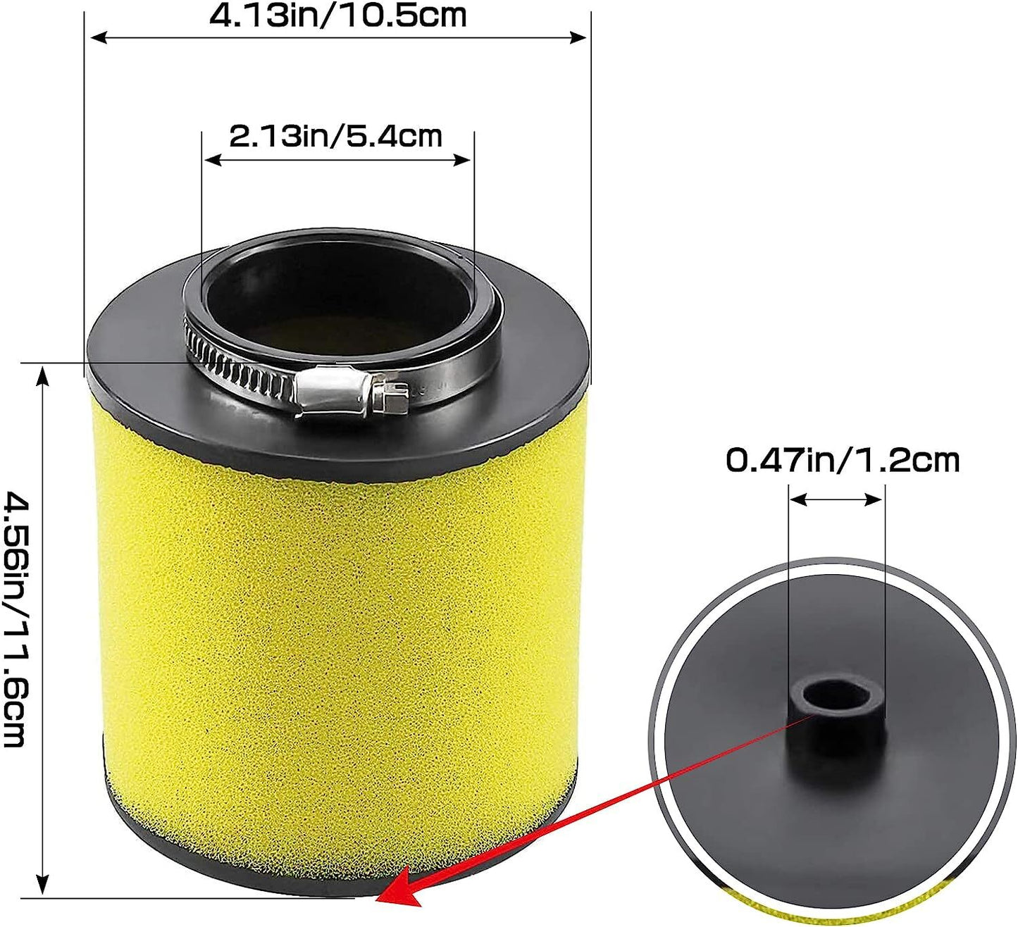17254-HM8-000 Air Filter Fit for Honda TRX 250 Recon TRX 250EX 1997-2017 ATV