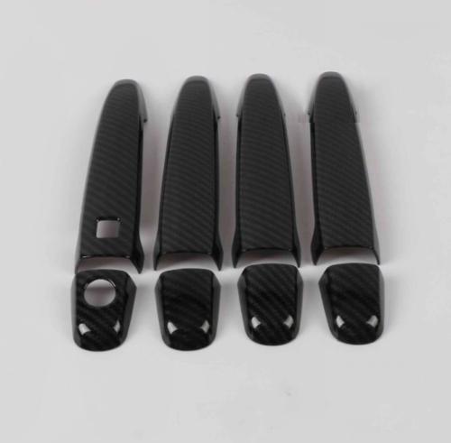 for Lexus GX 460 2010-19 ABS Carbon Fiber Exterior Side Door Handle Cover Trim