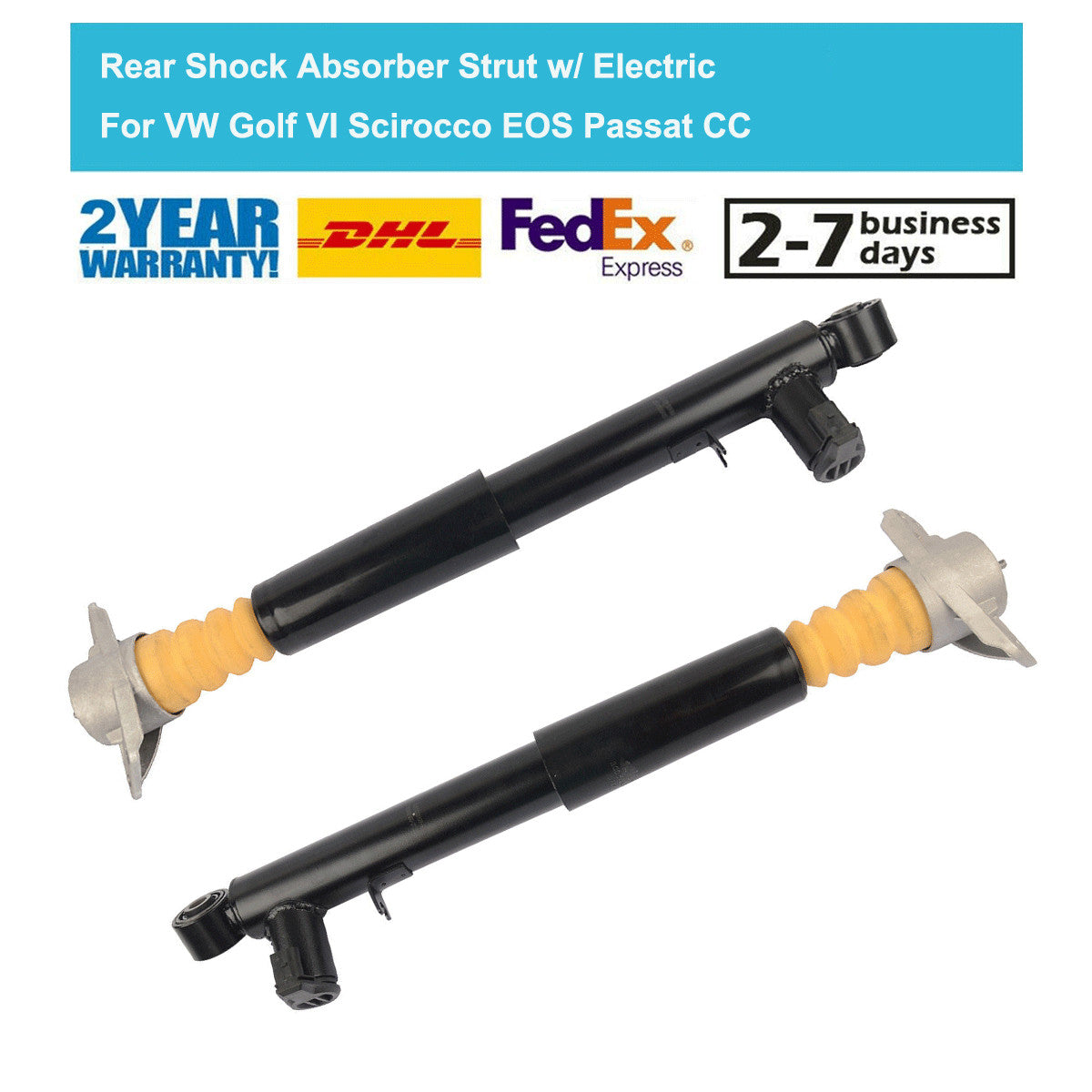 2PCS Electric Rear Shock Absorber Struts Fit for VW for Passat CC for Golf Scirocco for Tiguan