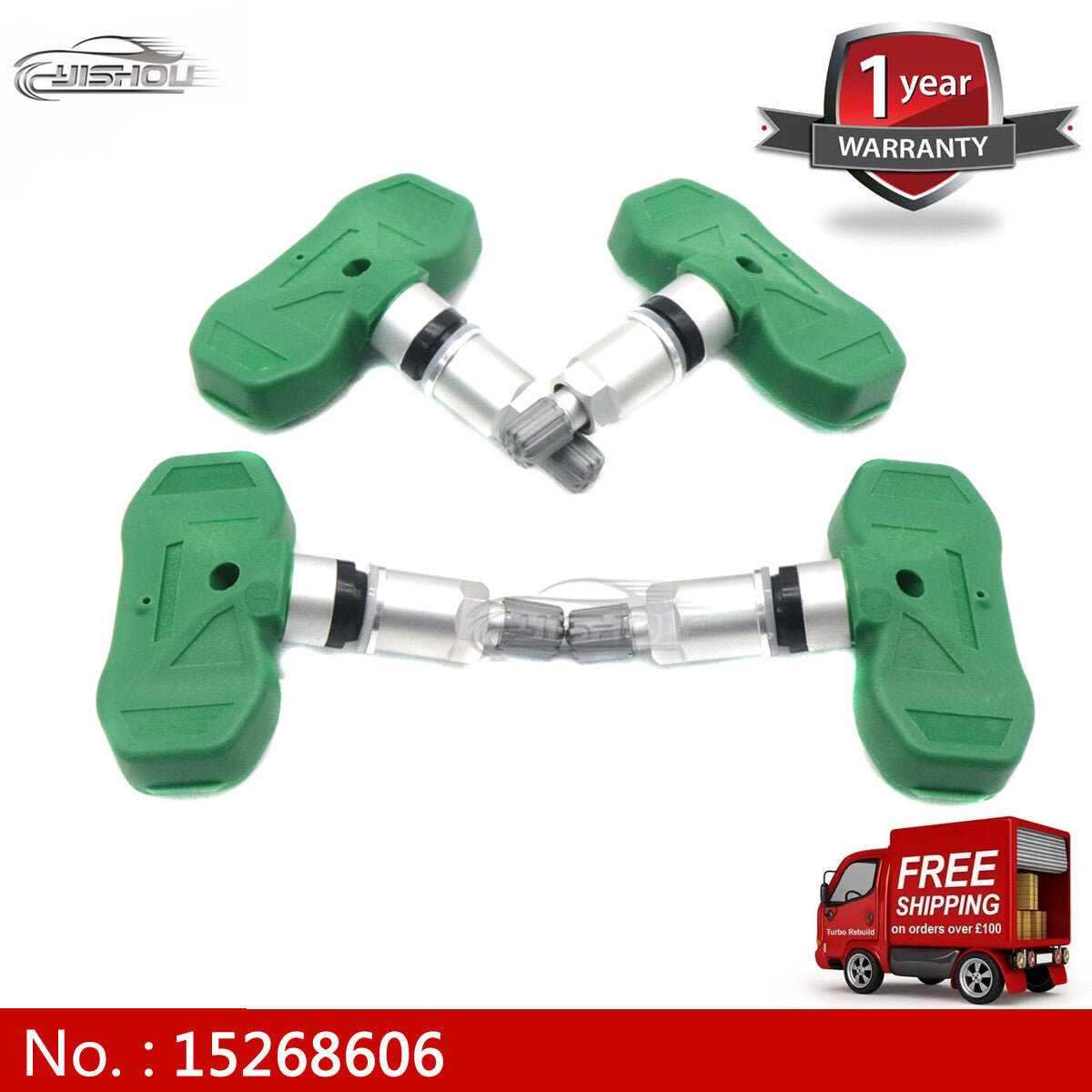 315MHz 4PCS Pre-programmed TPMS Tire Sensors for GMC for Corvette Impala SS 15268606