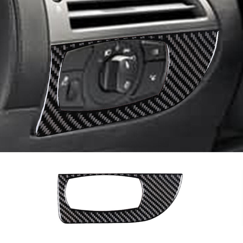 Carbon fiber headlight switch interior trim for BMW 650i 645 E63 2004-10