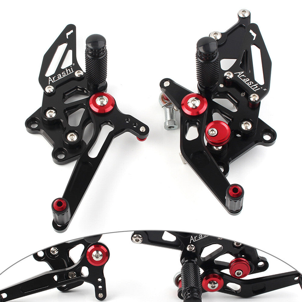 Foot Pegs Footpegs FootRest Pedal Fit for Kawasaki 250R 2008 - 2012 Black