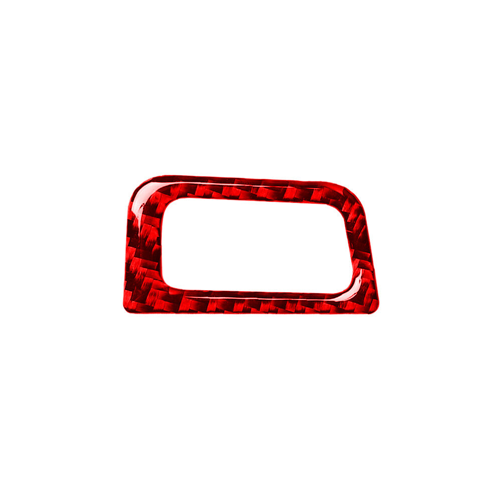 Red carbon fiber button the rear trunk trim for Audi A6 2012-2018