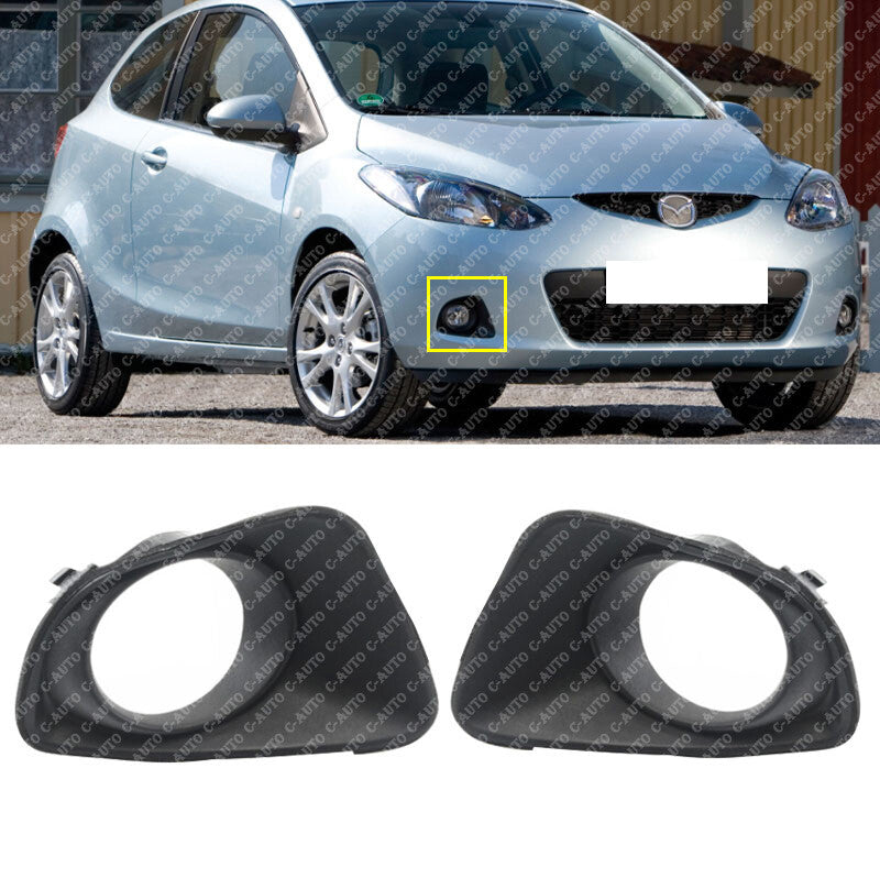 Pair Front Bumper Fog lamp cover LH RH for Mazda 2 Demio M2 2007-2009