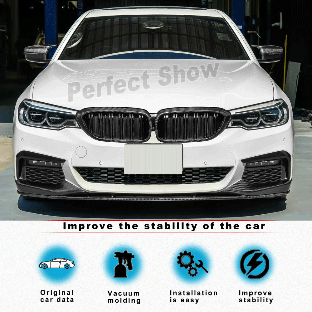 Carbon Front Bumper Grille Grill Dual Line Fit for BMW G30 G38 F90 M5 530i 540i
