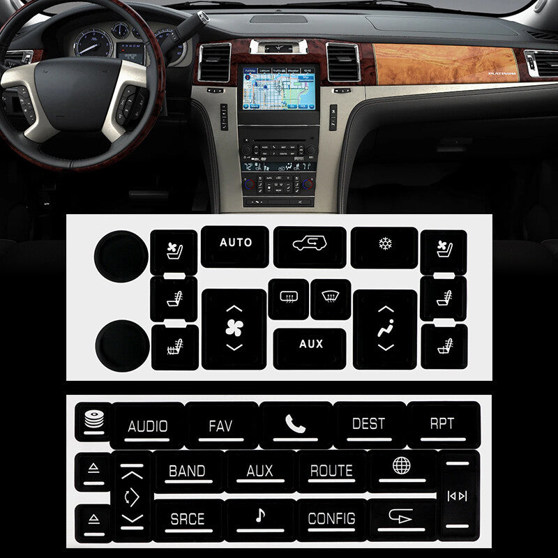 Climate Control Radio Button Repair Decal Sticker For 2007-14 for Cadillac for Escalade