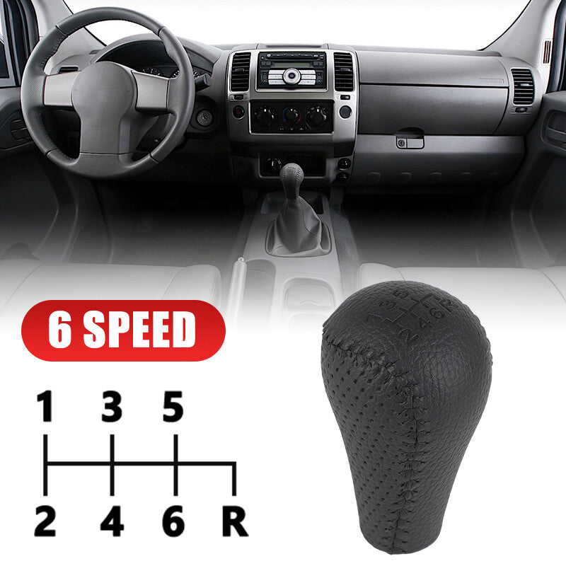 6 Speed Gear Shift Knob Fit for Nissan Navara D40 Frontier Double Cab 2005-2015