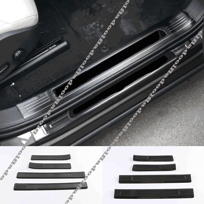 for Volvo S60 2019-23 Black Door Sill Scuff Plate Guard Protector Cover Trim 8x