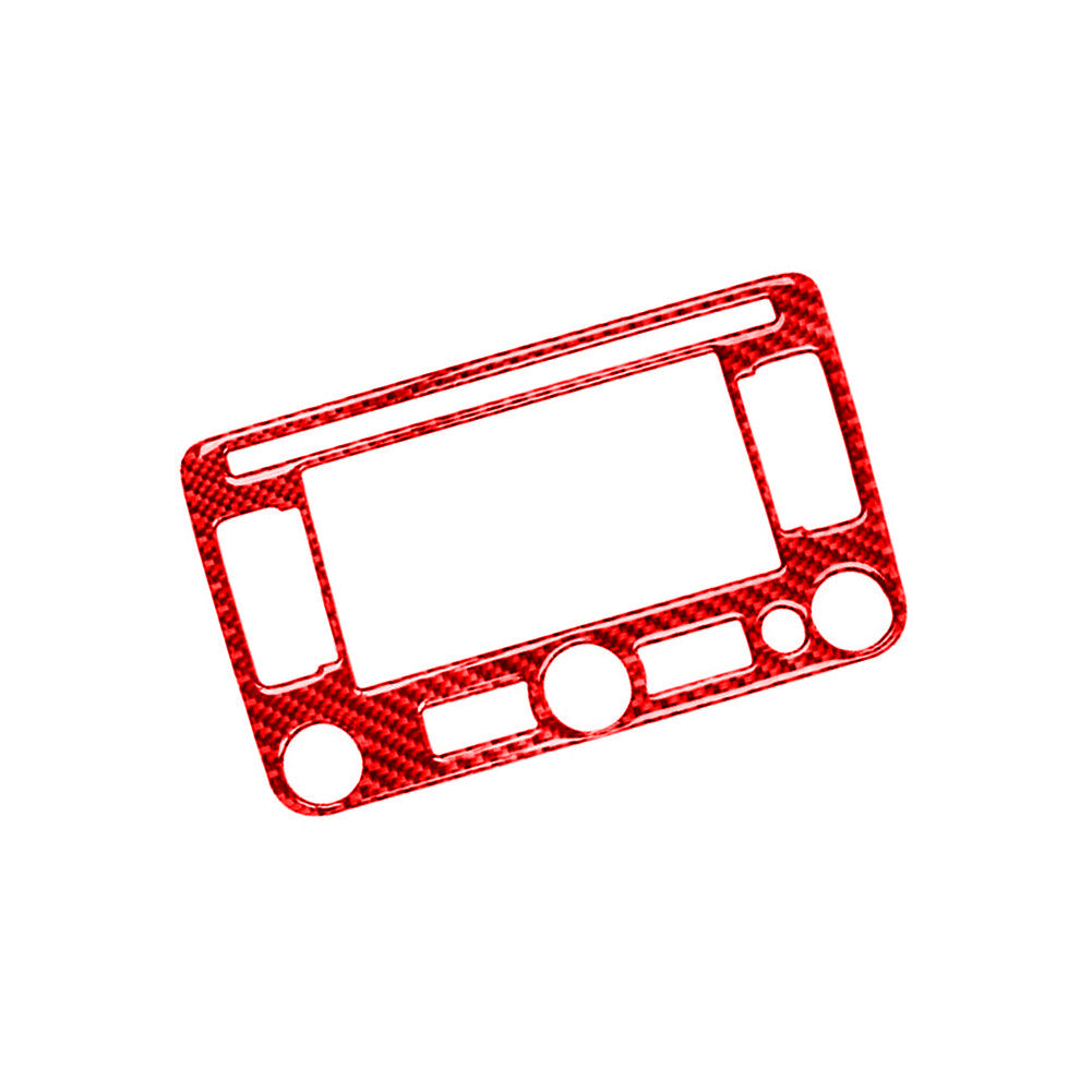 Red Carbon Fiber Radio With Navigation Trim for Volkswagen for Jetta Sedan Type C