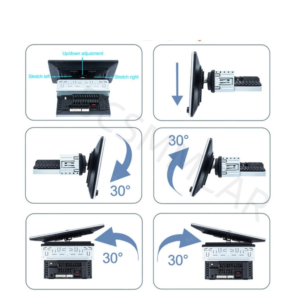 10.1'' Single 1 DIN Android 12 Touch Screen Car Stereo Radio GPS WIFI BT Carplay