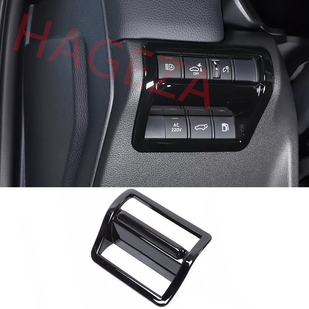 Gloss Black ABS Headlight Switch Button Trim For Toyot@ for Land Cruiser LC250 2024+