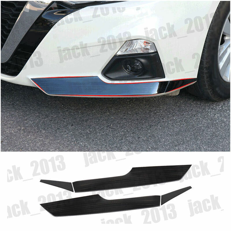 4x Black Titanium Front Bumper Lip Splitter Spoiler for Nissan Altima 2019-2024